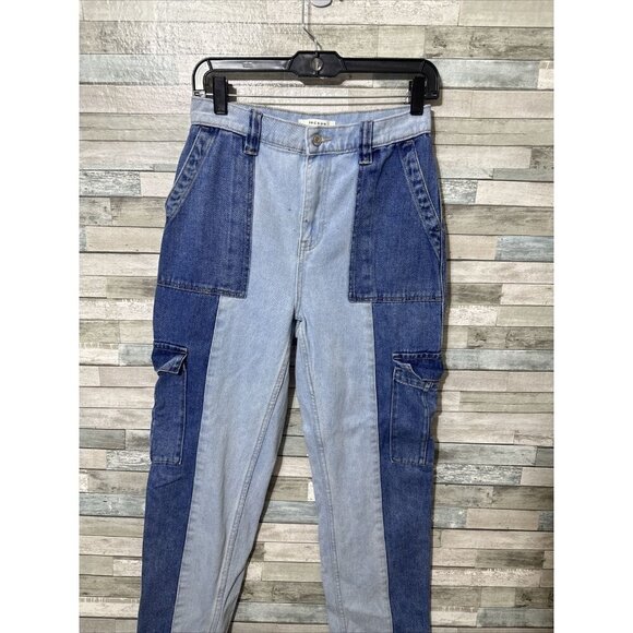 Women’s Pacsun Denim Jeans Patch Work Cargo Style Size 27 - Picture 2 of 16